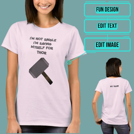 私おもしろいは独身の Tシャツ