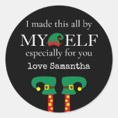 私おもしろいは私の小妖精や小人名Blackでこれを作った ラウンドシール (正面)