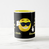 私おもしろいは絵文字とモーニング引用文 マグカップ (中央)