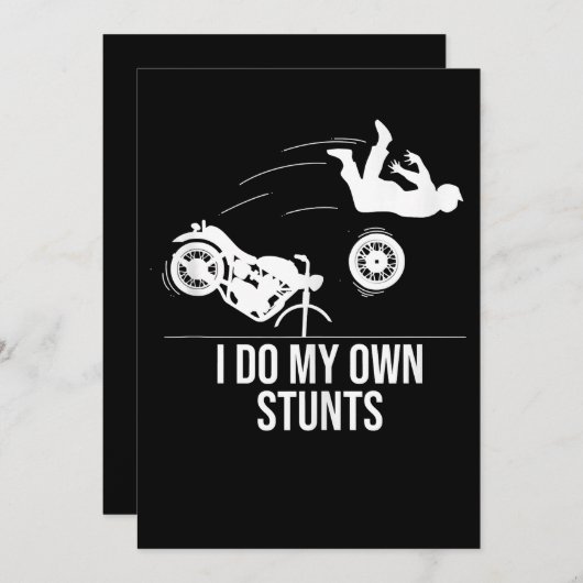 私おもしろいは自分のスタントバイクカッコいいギフトマンをする シーズンカード (正面/裏面)
