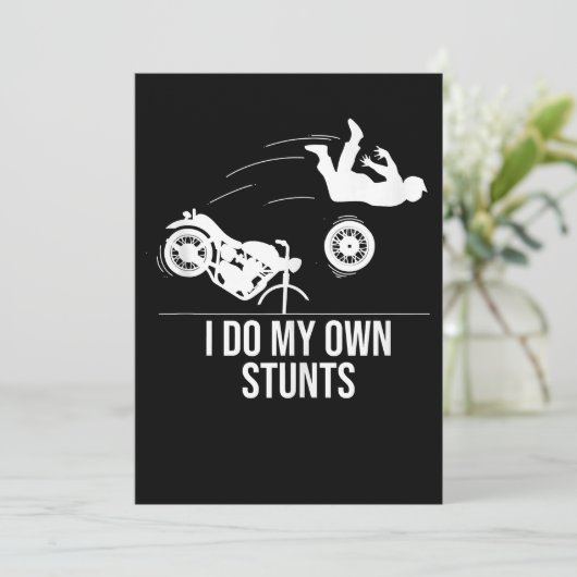 私おもしろいは自分のスタントバイクカッコいいギフトマンをする シーズンカード (スタンド正面)