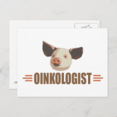 私おもしろいは豚が大好き ポストカード (正面/裏面)