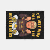 私おもしろいは開発のためにここにいるトランプ感謝祭 フリースブランケット (正面(横))