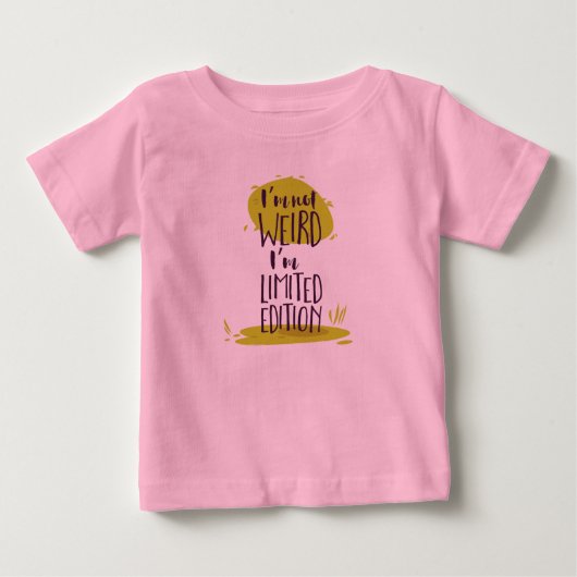 私おもしろいは限定版風変わりではない ベビーTシャツ (正面)