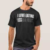 私おもしろいは食べパッションフルーツクラシックTシャツが好き Tシャツ (正面)
