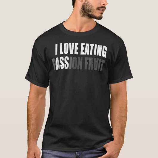 私おもしろいは食べパッションフルーツクラシックTシャツが好き Tシャツ (正面)