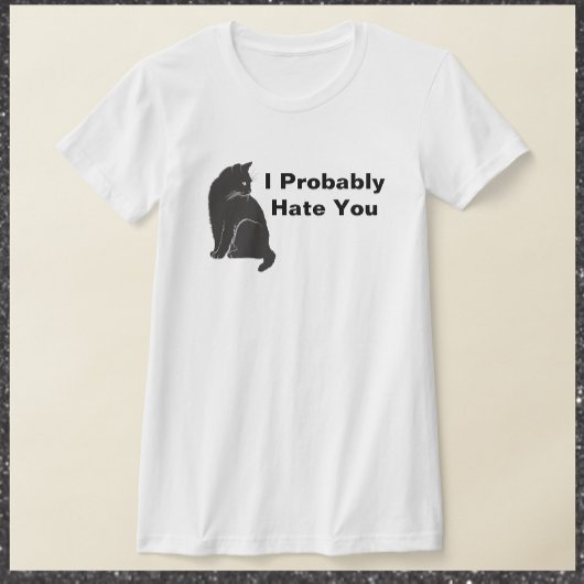 私おもしろいは黒猫が嫌いだ Tシャツ