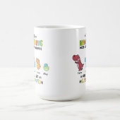 私おもしろいは3人までナナサウルスの子供コーヒーマグ コーヒーマグカップ (中央)