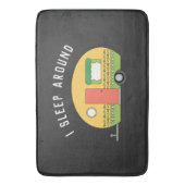 私おもしろいはRVキャンプのまわりにーダーク眠る バスマット (正面縦)