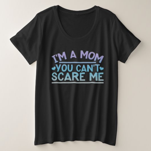 私おもしろいはTシャツのママ プラスサイズTシャツ (デザイン正面)