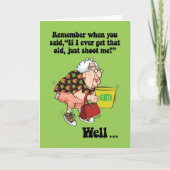 私おもしろいを撃もしつ古い誕生日カード カード (正面)