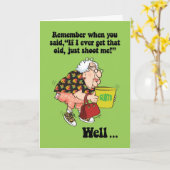 私おもしろいを撃もしつ古い誕生日カード カード (黄色い花)