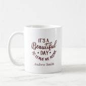 私おもしろい一人で過ごすの離れは楽しい日だ コーヒーマグカップ (左)