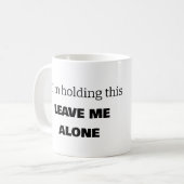 私おもしろい離れ一人のコーヒーマグ コーヒーマグカップ (正面左)