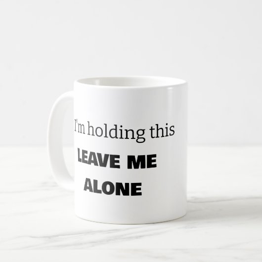 私おもしろい離れ一人のコーヒーマグ コーヒーマグカップ (正面左)