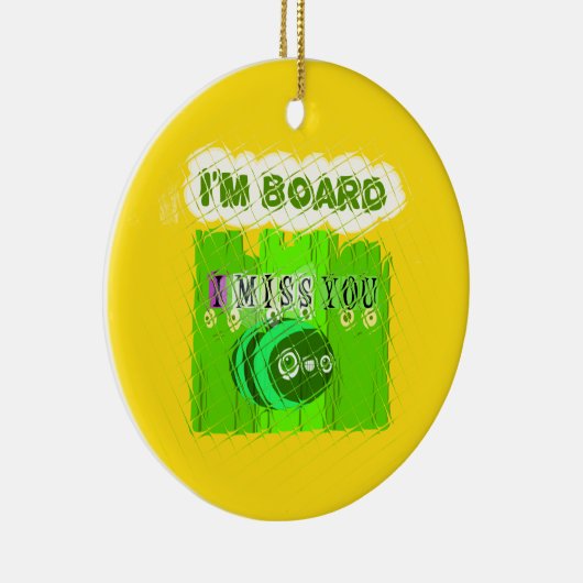 私おもしろは恋しく思退屈だ セラミックオーナメント (右)