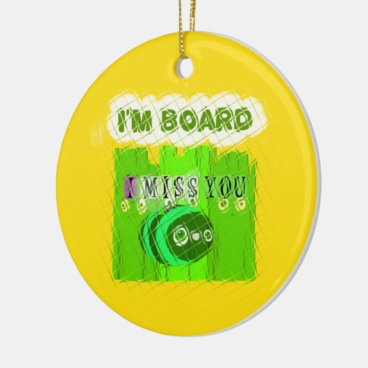 私おもしろは恋しく思退屈だ セラミックオーナメント (左)