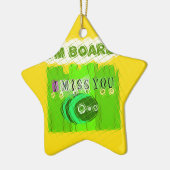 私おもしろは恋しく思退屈だ セラミックオーナメント (左)