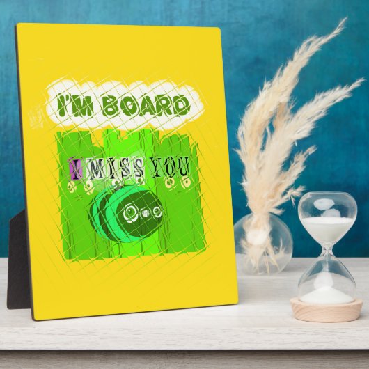 私おもしろは恋しく思退屈だ フォトプラーク (側面)