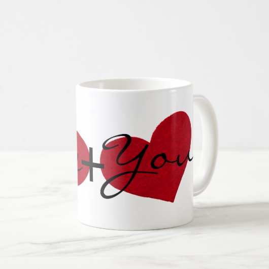 私およびあなたバレンタインデーのマグ コーヒーマグカップ (正面右)