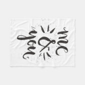 私およびあなた フリースブランケット (正面(横))