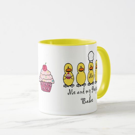 私および私ののぞき見はマグを焼きます マグカップ (正面右)