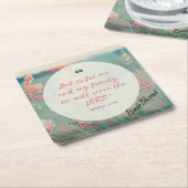 私および私の家に関しては スクエアペーパーコースター (アングル)