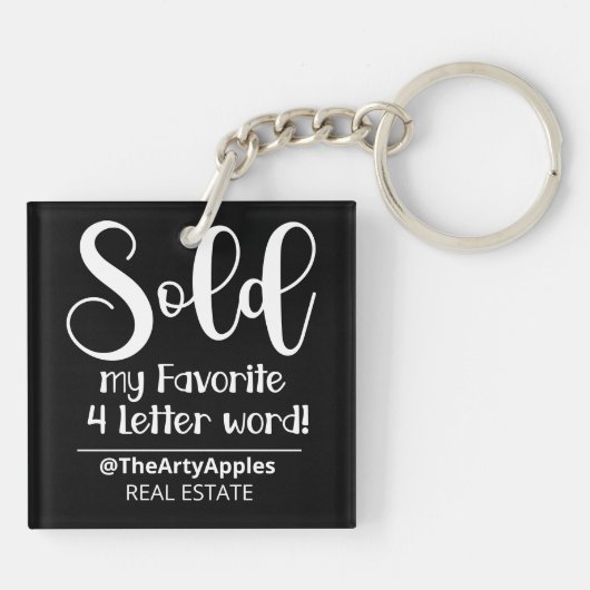 私お気に入りのの4文字の言葉実在を不動産の代理人に売った キーホルダー (裏面)