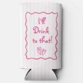 私お洒落はそのクーラーボックスに飲む スリム缶クーラー (正面)