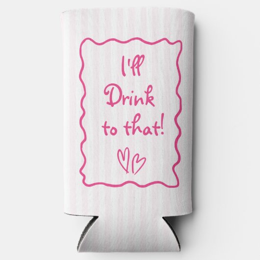 私お洒落はそのクーラーボックスに飲む スリム缶クーラー (正面)