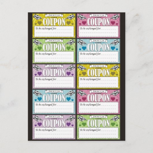 私からあなたへのクーポン ポストカード (正面)