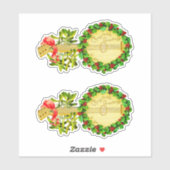 私からあなたへのヴィンテージクリスマスプレゼントのラベルラベル シール (シート)