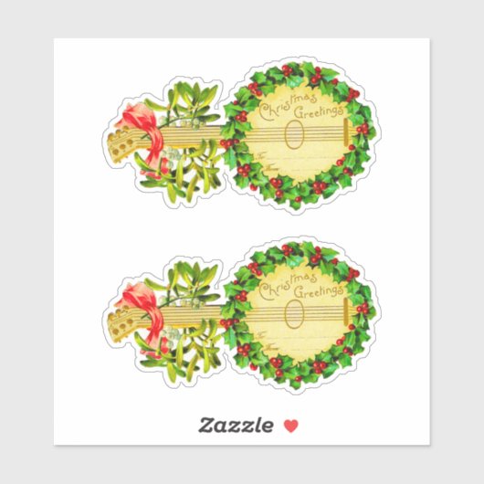 私からあなたへのヴィンテージクリスマスプレゼントのラベルラベル シール (シート)