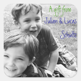 私からの贈り物！ラベルカスタムシール スクエアシール