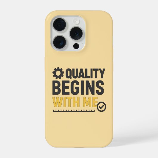 私から始まる品質向上 ポジティブな職場文化 iPhoneケース (裏面)
