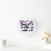 私から始めようことわざ花蝶 ラウンド壁時計 (ホーム)