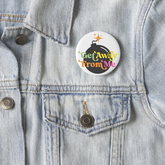 私から遠くに得る爆弾のおもしろい皮肉な 缶バッジ (インサイチュ)