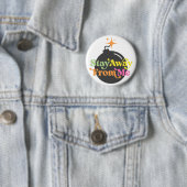 私から遠くに離れボムおもしろいSnarky皮肉な 缶バッジ (インサイチュ)