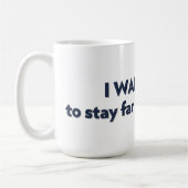 私から遠く離れていて欲遠くにしい コーヒーマグカップ (左)