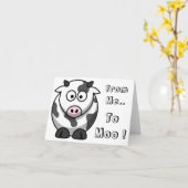 私から… Moo! まで ノートカード (黄色い花)