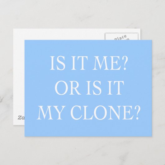 私かクローンのプレゼントか ポストカード (正面/裏面)