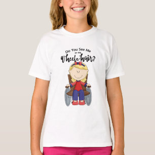私か車いすが見える? Tシャツ