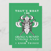 私があごひげ投げ軸を育てることおもしろい 招待状 (正面/裏面)