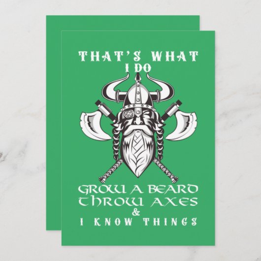 私があごひげ投げ軸を育てることおもしろい 招待状 (正面/裏面)