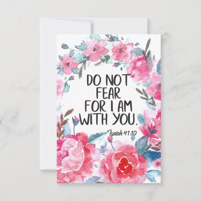 私があなたと一緒にいることを恐れてはいけない引用文聖書の聖句イザヤ (正面)