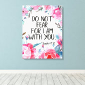 私があなたと一緒にいることを恐れてはいけない引用文聖書の聖句イザヤ キャンバスプリント (インサイチュ (ウッドフロア))