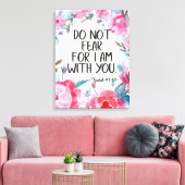 私があなたと一緒にいることを恐れてはいけない引用文聖書の聖句イザヤ キャンバスプリント (インサイチュ (リビング))