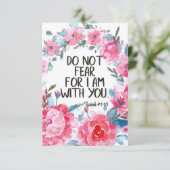 私があなたと一緒にいることを恐れてはいけない引用文聖書の聖句イザヤ サンキューカード (スタンド正面)