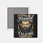 私があなたと話している時は髭の中を見て マグネット (正面/裏面)