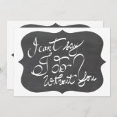 私があなたなしで新婦付添人をすることを傾斜した黒板Iは言います 招待状 (正面/裏面)